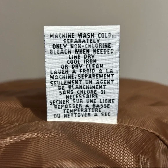 Vtg Brown Quilted Button Up Lightweight Bomber Puffer Jacket Size Large - Picture 9 of 10